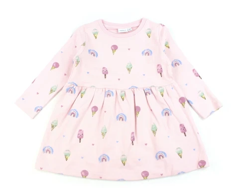 Name It parfait pink is og regnbuer kjole